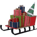 オブジェ プレゼントいっぱいのソリ インテリア イベント ディスプレイ Sleigh with Gifts