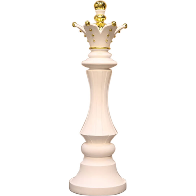 オブジェ 等身大のチェス駒 クイーン ホワイト インテリア イベント ディスプレイ Chess Queen