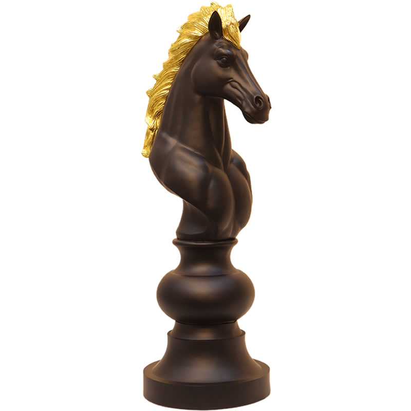 オブジェ 等身大のチェス駒 ナイト ブラック インテリア イベント ディスプレイ Chess knight