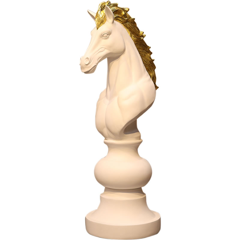 オブジェ 等身大のチェス駒 ナイト ホワイト インテリア イベント ディスプレイ Chess knight
