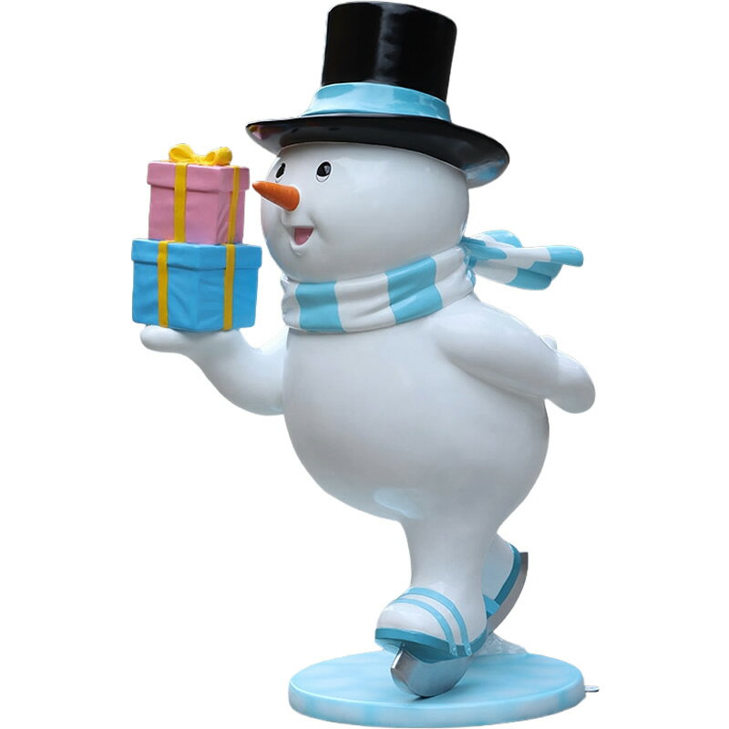 Rakuten - オブジェ スケートする雪だるま お父さん インテリア イベント ディスプレイ Skating Snowman Family Father