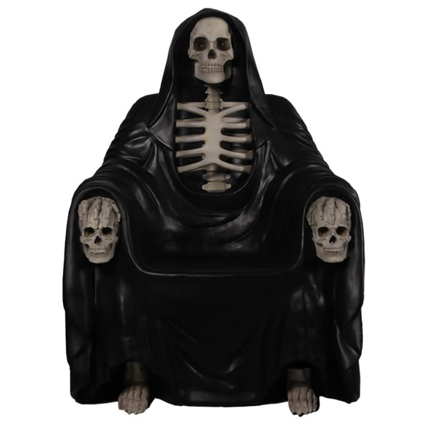 樂天商城 - オブジェ 死神のベンチ 黒 インテリア イベント ディスプレイ Black Rope Grim Reaper Throne