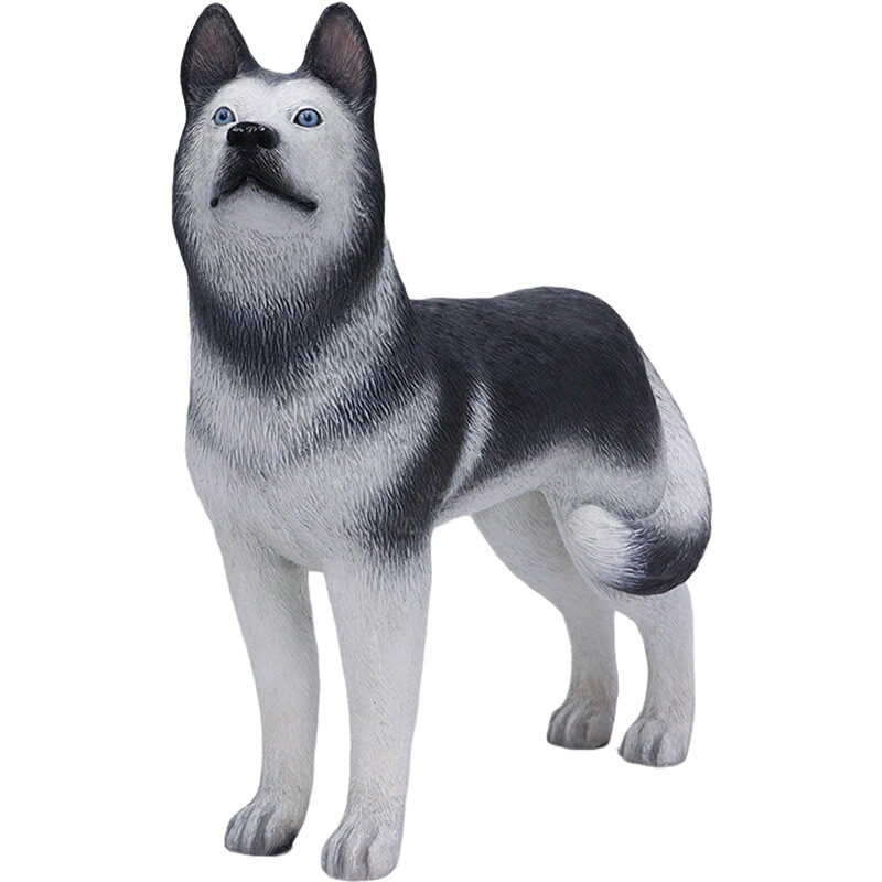 乐天商城 - 動物 オブジェ ハスキー 左向き インテリア イベント ディスプレイ Husky Looking Left