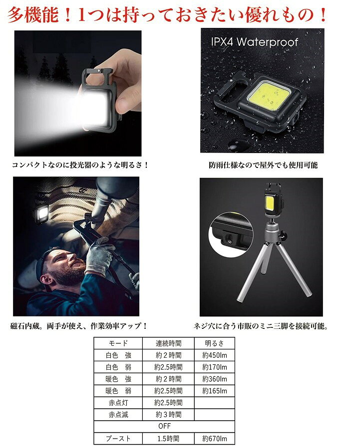 LEDツールライト 最大670ルーメン kinchan-10016215 Gracious サンプル画像2