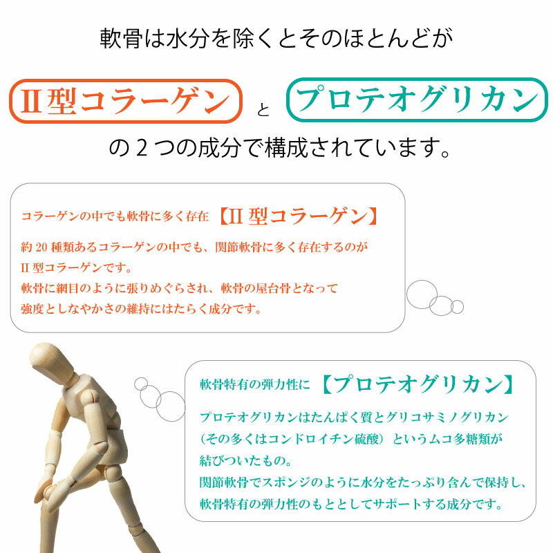 II型コラーゲン プロテオグリカン グルコサミン コンドロイチン 3gx30袋 箱なし 3