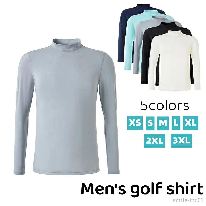 日焼け対策 メンズ ゴルフウェア 吸汗 速乾 接触冷感 夏 アウトドア 通気 XS S M L XL 2XL 3XLウォーキング ヨガ 5colors