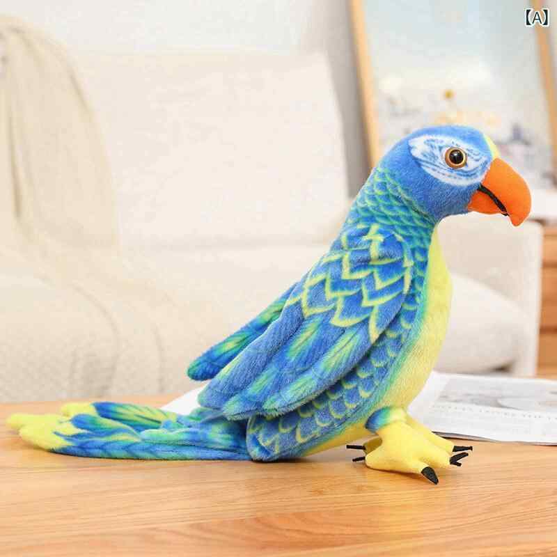 子供用 鳥 ぬいぐるみ 話すオウム セキセイインコ 八哥鳥 小鳥 玩具 カートゥーン 飛鳥 人形 置物 かわいい リアル 毛布 柔らかい 室内用 飾り おもちゃ
