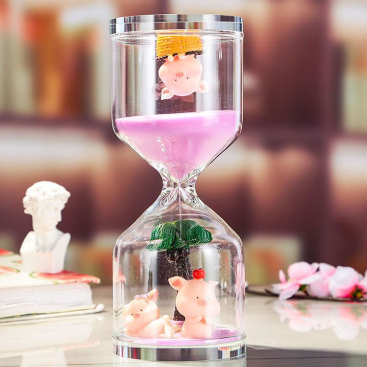 Kind Pickの30分 15分 一時間 砂時計 砂タイマー オフィス 置物 かわいい インテリア 卓上 可愛い オブジェ 雑貨 サンドタイマー キッチンタイマー お祝い 家庭 時間管理 計測 誕生 置時計 砂｜アングル3