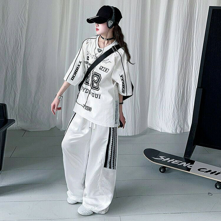 レース 黒 白 セットアップ キッズ ダンス衣装 ヒップホップ 衣装 子供服 女の子 t...