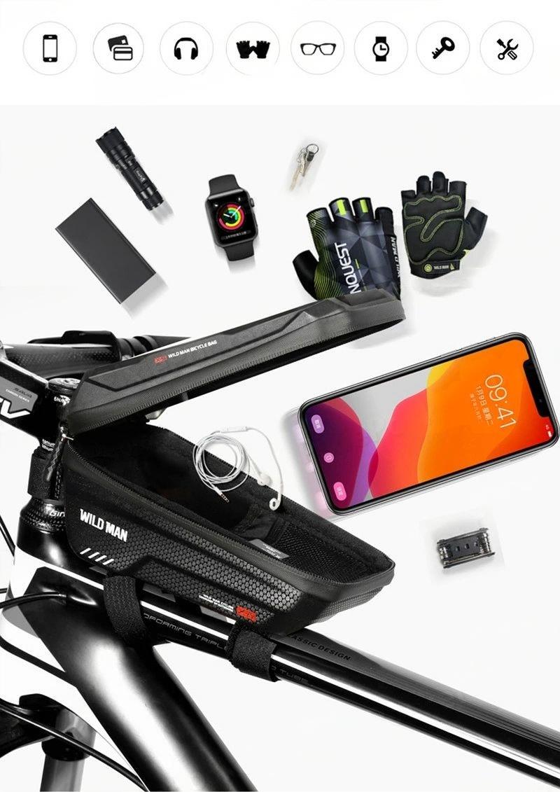 いに登場 6.62インチまで対応 大画面スマホスマホ ホルダー トップチューブバッグ ...