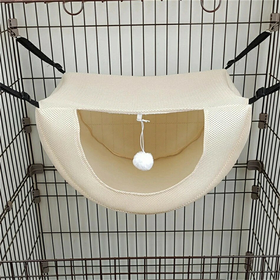 乐天商城 - 猫ハンモック 猫ケージ ハンモック ベッドハンモック通気性猫ハンモックサマーペットベッド 47*38*28cm 猫 47*38*28cm ベッドハンモック通気性猫ハンモックサマーペットベッド ハンモック