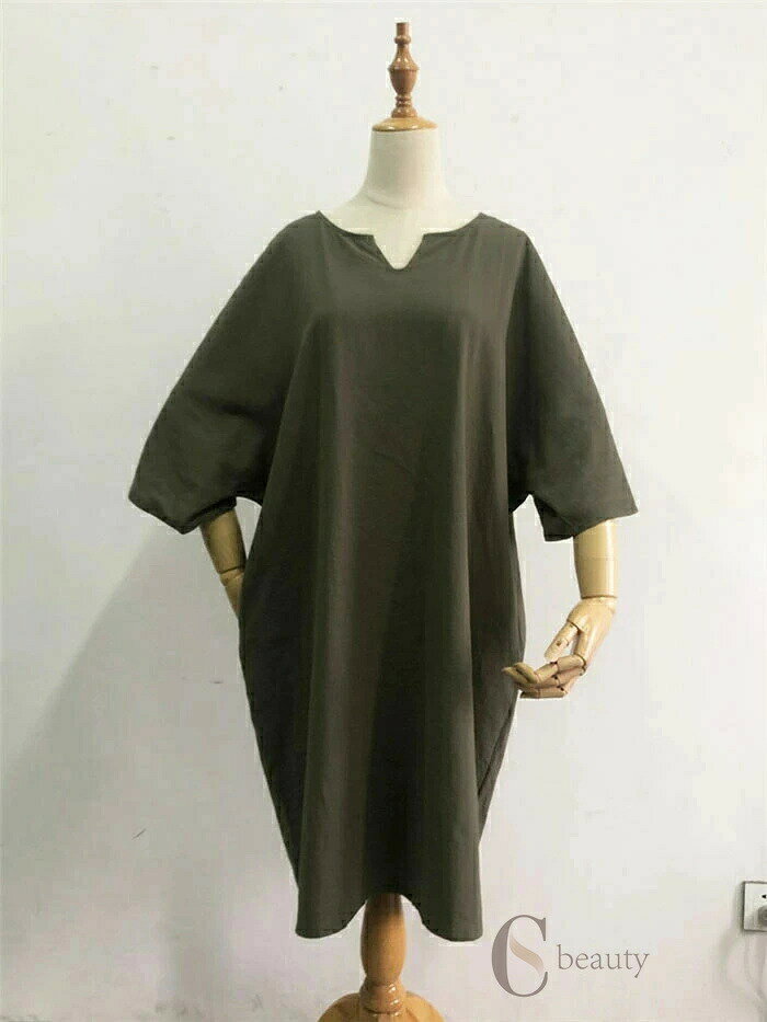 Kind Pickのチュニック 半袖 シャツブラウス 春 レディース ロング シャツ ブラウス ゆったり スキッパーカラー トップス 春夏 tシャツ チュニックブラウス プルオーバー 体型 カジュアル シンプル｜アングル2