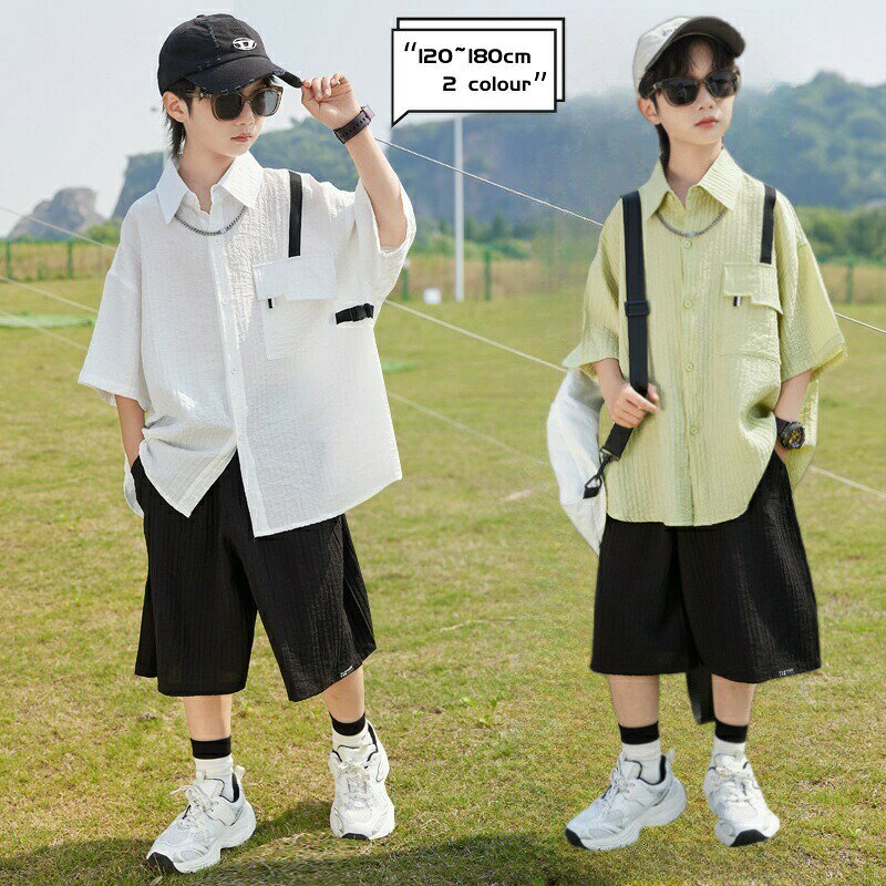 Rakuten - 子供服 男の子 セットアップ 夏 半袖 ハーフパンツ 運動 キッズ 通学 大きいサイズ カジュアル ナチュラル 可愛い 韓国 子供 服 おしゃれ 小学生 高校生 中学生 幼稚園