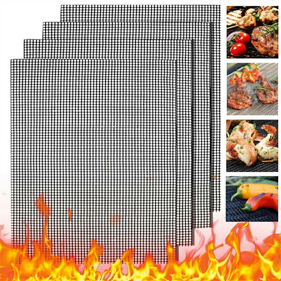 Rakuten - バーベキュー 網 焼き網 グリルマット くっつかない網 バーベキューメッシュマット 繰り返す利用 BBQマット 焼き肉シート 超耐熱260℃ 耐高温 焦げ付き防止 bbq網 レ オーブン BBQシート