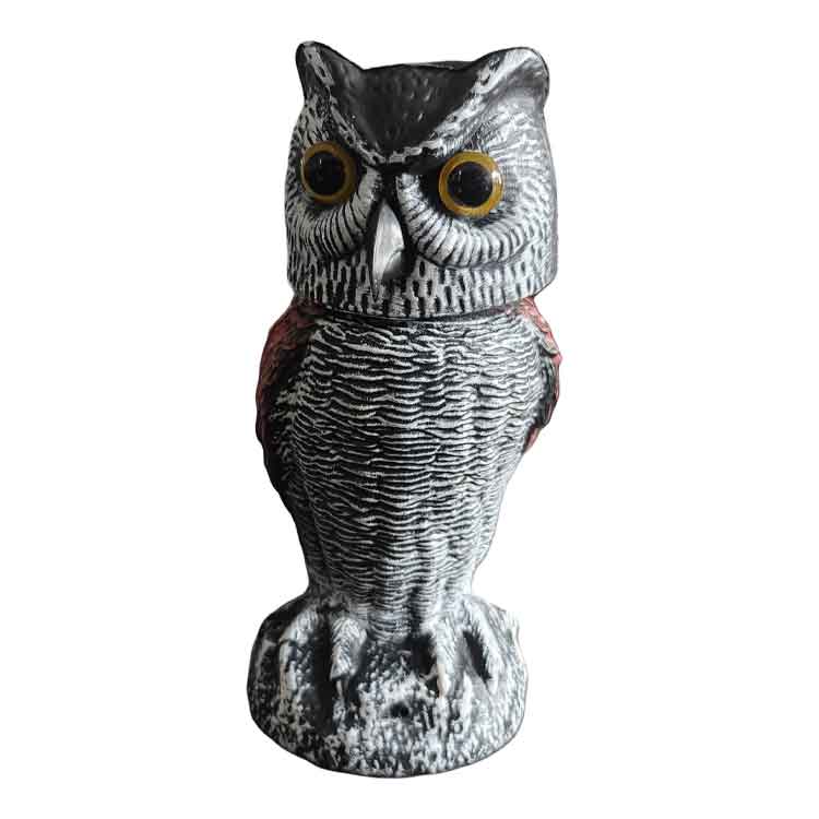 首振りフクロウ型鳥よけ本物さながらの作り＆大サイズで撃退します 鳥よけグッズ ...