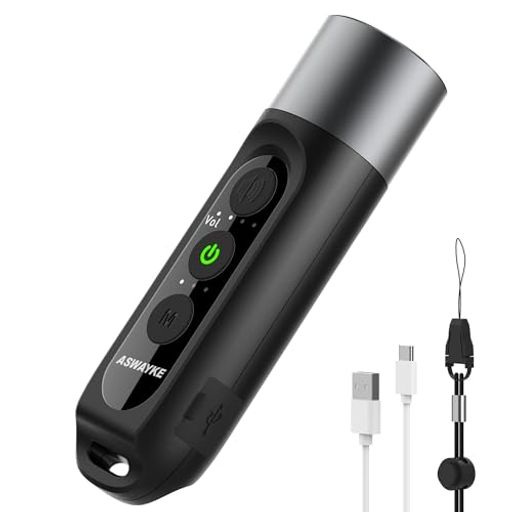 「待機時間が長い」:1000mAhバッテリー、Type-C充電--健康と緑地球を守る出発点として、全新でType-C充電1000mAhリチウムバッテリーを設計し、これからは待機時間を心配することがありません(毎日100回使用で、毎日3秒使用で、30日間連続使用可能)。「業界レベルトップのIPX5」高度な防水性能--悪天候でも安心して使用でき、同等の製品よりも防水レベルが高く、より安心してご利用いただけます。「インテリジェントボタンデザイン」」--以前のスライドスイッチ式の物では理想的なギアを正確に切り替えることは難しいですが、K1は完全にインテリジェントなボタンデザインを採用しており、LEDインジケーターランプは効果音と音量レベルをはっきりとわかります。ASWAYKE 電子ホイッスル IPX スポーツ アウトドア 続々登場