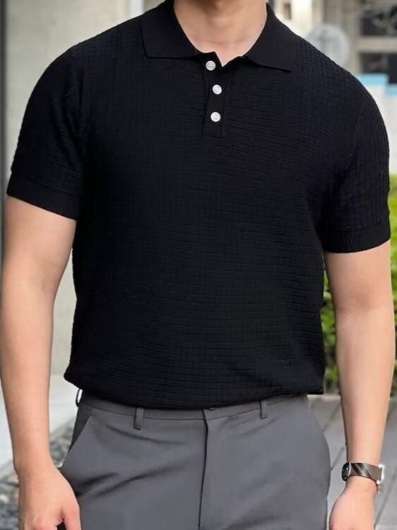 メンズ 短袖 ポロシャツ 夏用 スリム トップス ポロシャツ 特集 A:黒 B:白 M L XL 2XL 3XL