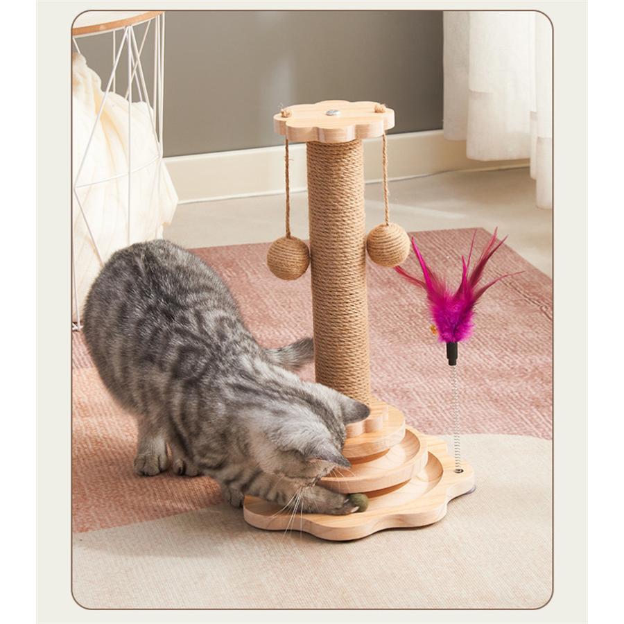 猫の爪とぎ 猫 爪とぎ 爪研ぎ 麻縄 高密度 耐久 組み立て簡単 ボールのおもちゃ付...