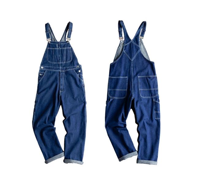【ボトムス・オーバーオール】ダメージ つなぎ デニム ペインターパンツ オールインワン サロペット 個性