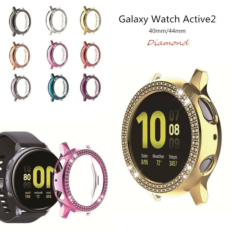 Galaxy Watch Active2 カバー 44mm 40mm galaxy watch active2 ケース ダイヤモンド 綺麗 メッキ加工 ..