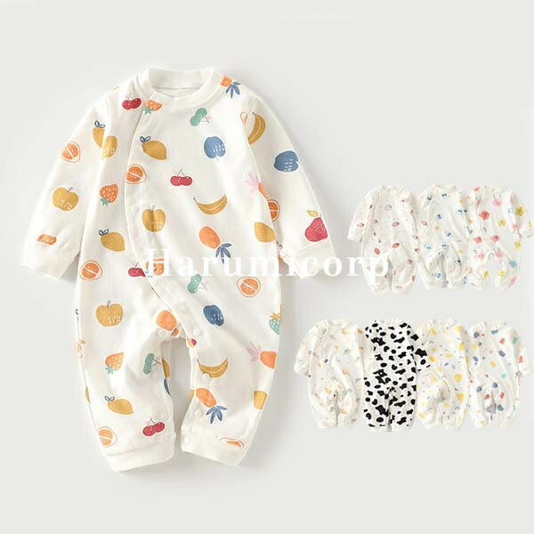 12色 ロンパース 長袖 ベビー服 女の子 男の子 カバーオール キッズ 綿 コットン 子供服 新生児 赤ちゃ..