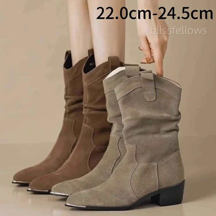 送料無料 ウエスタンブーツ ブーツ 痛くない 柔らかい ローヒール レディース 歩きやすい 走れる 履きやすい 幅広 軽量 脱げな