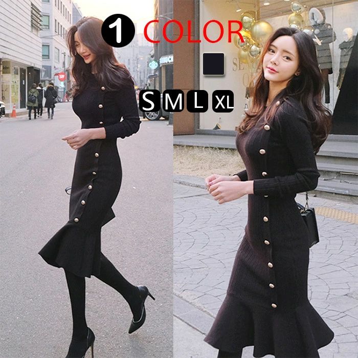 ニットワンピ レディース　セーター/ニット　レディースワンピース/タイトワンピ ロングニット/ラウン..