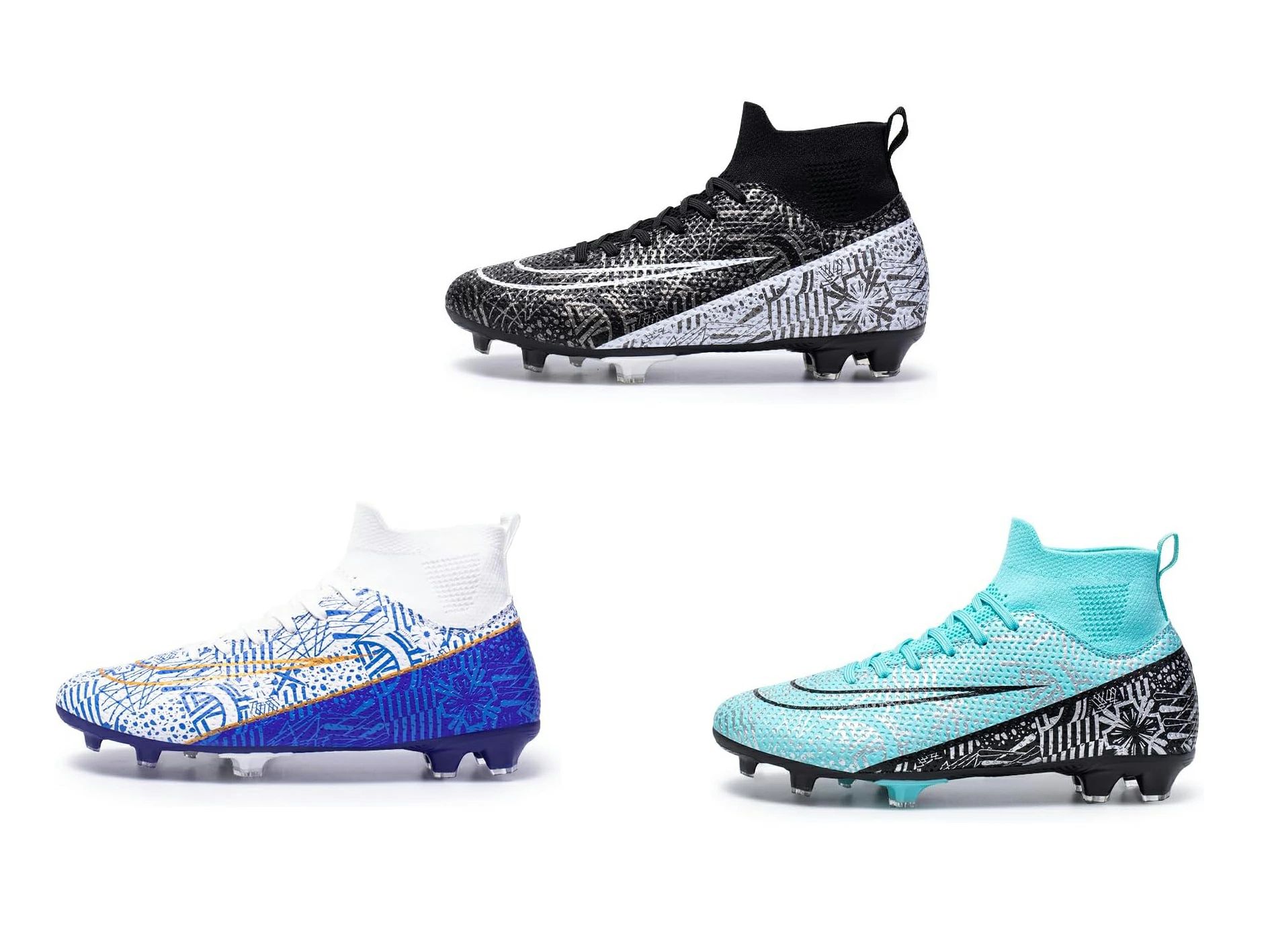 サッカースパイク メンズ サッカーシューズ ジュニア サッカー トレーニングシューズ スパイク サッカー ファッション ハイカッ