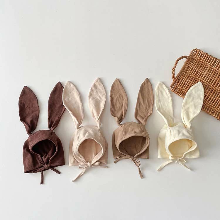 うさぎ ボンネット 赤ちゃん ベビー 男の子 女の子 年賀状撮影 秋冬 撮影小物 干支 ベージュ 家族写真 茶色 ブラウン プレゼント