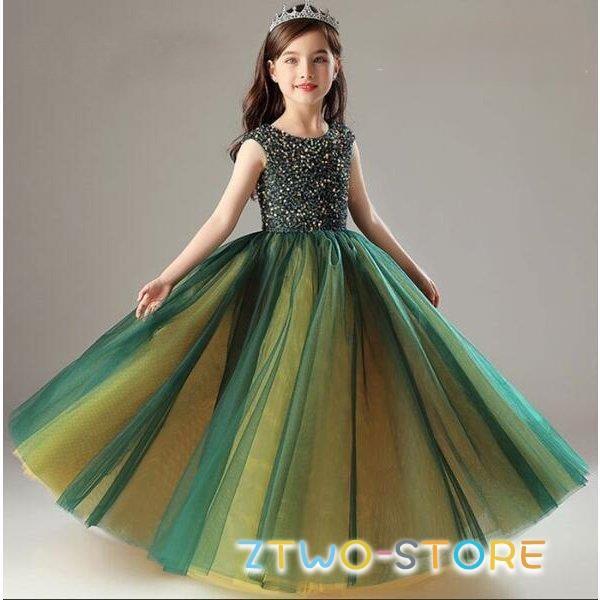 新品 豪華ドレス フォーマルドレス 子供ドレス ジュニアドレス シルバー フォーマル用 ピアノ発表会 子..