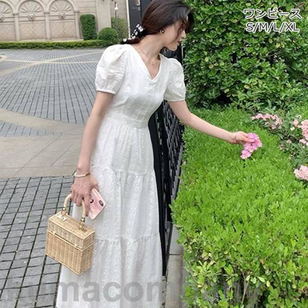 体型カバー きれいめ ワンピース 無地 ロングワンピース 40代 夏 50代 レディース ワンピース