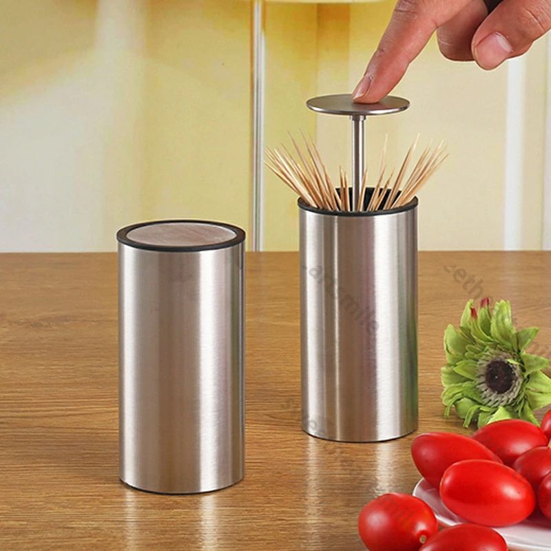 爪楊枝ホルダー つまようじ入れ つまようじホルダー ワンプッシュ ポップアップ式 楊枝入れ 自動プッシュ式(2個セット）送料無料