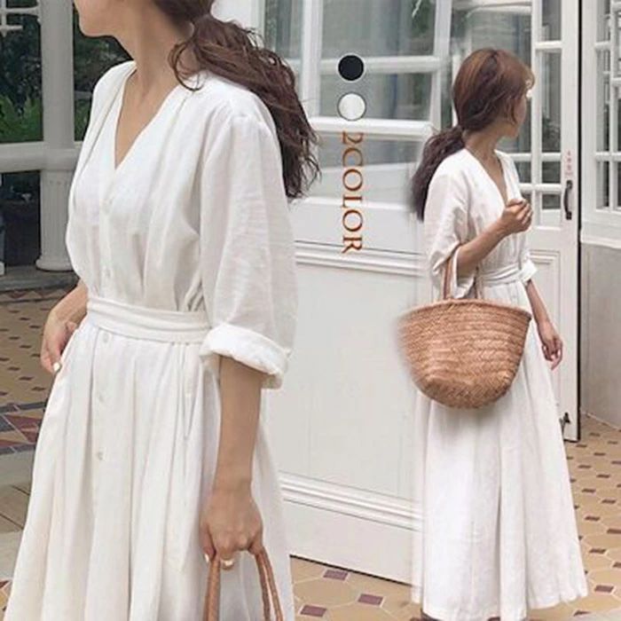 シャツワンピース ワンピース レディース フレアワンピース ロング丈 長袖 春 夏 きれいめ シャツワンピ マキシワンピ 2way ビッ