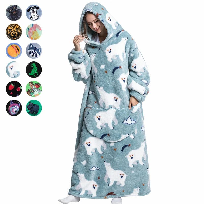 ボア付き 着る毛布 ロング レディース メンズ 大人 140cm 冷え性 かわいい パジャマ ルームウェア もこもこ ゆったり 可愛い ポンチョ 冬 裏ポア ブ...