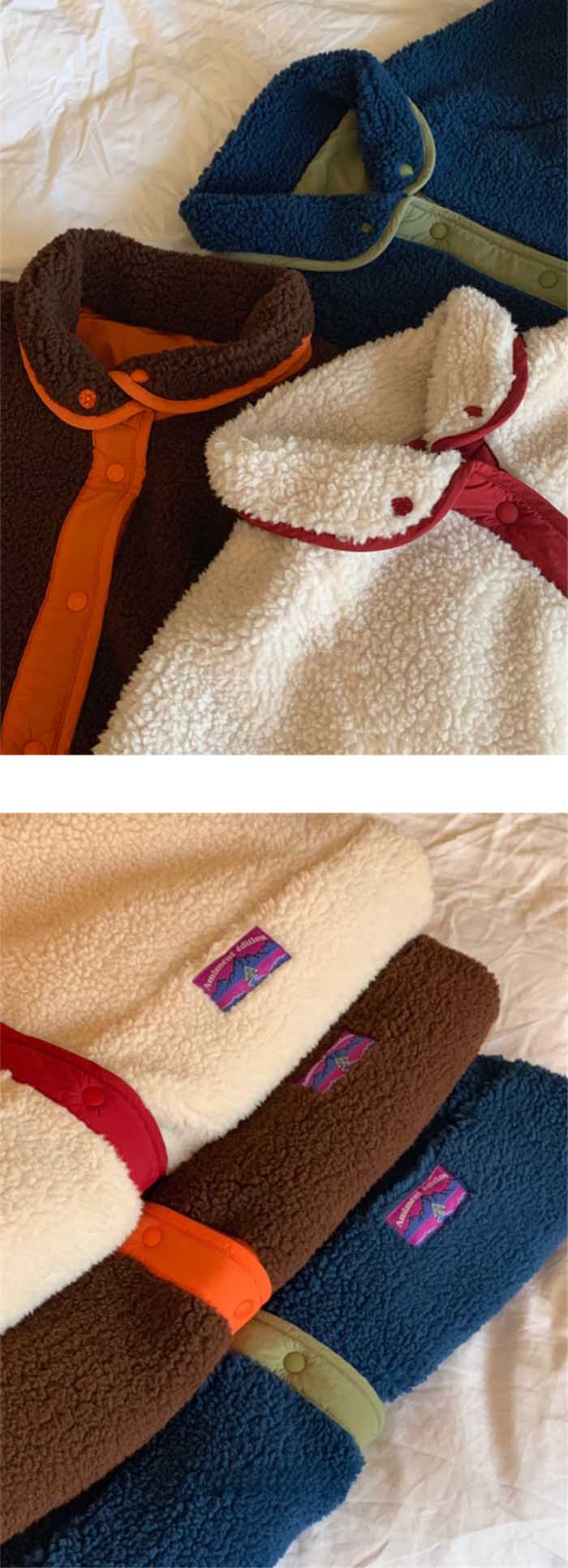 ショート丈 リバーシブル ボア ブルゾン レディース アウター ボアコート ファーコート ブルゾン ジャケット 羽織り 体型カバー