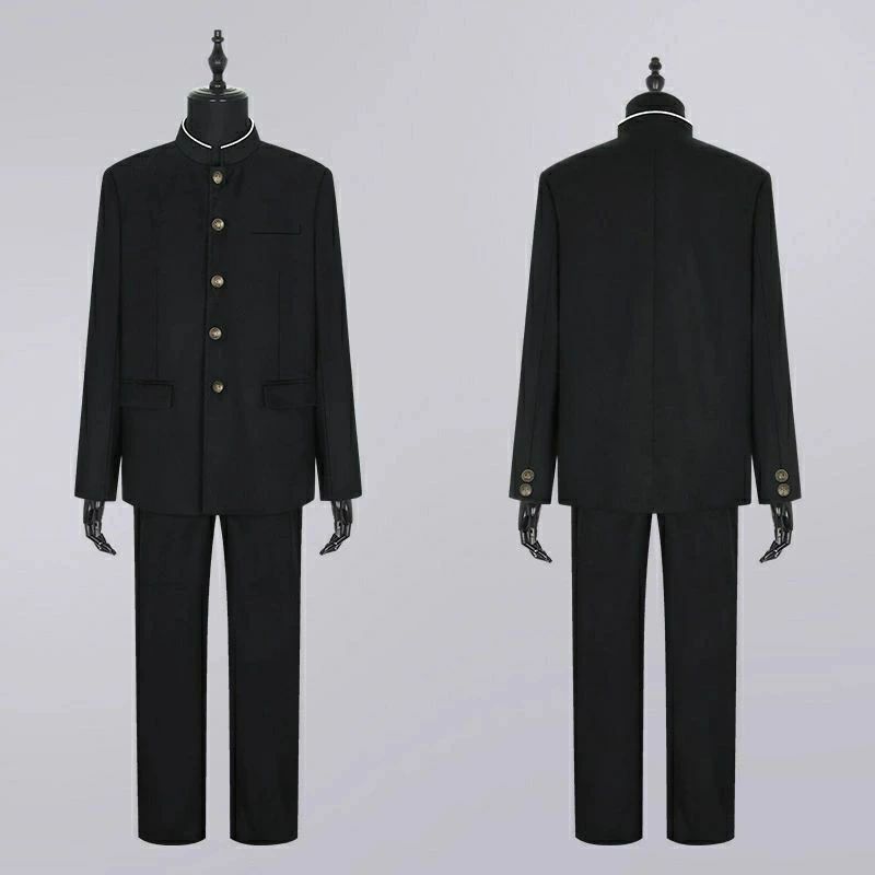 学生服 上下セット 超黒ハイグレード 洗濯機丸洗い 上着 ズボン 形態安定 スリム体 全国標準型 男子 冬 制服 黒 メンズ 詰
