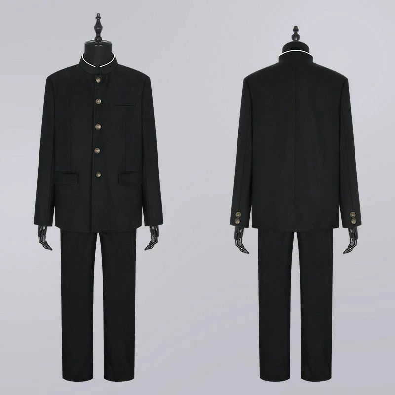 学生服 上下セット 超黒ハイグレード 洗濯機丸洗い 上着 ズボン 形態安定 スリム体 全国標準型 男子 冬 制服 黒 メンズ 詰