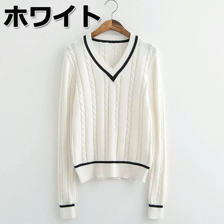 卒業式 セーター 女の子 スクールニット vネック カブリ 無地 卒服 韓国 制服 JK セーター 学生服 通学服 ユニフォーム スクール 3