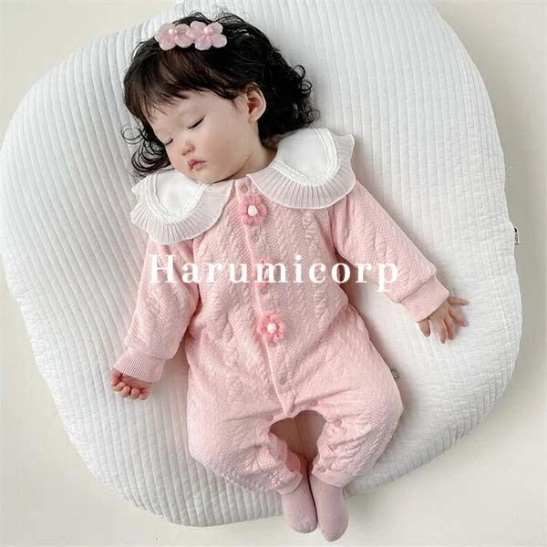 ロンパース 裏起毛 女の子 男の子 ベビー服 新生児 カバーオール キッズ 冬 防寒 暖かい 着ぐるみ 長袖..