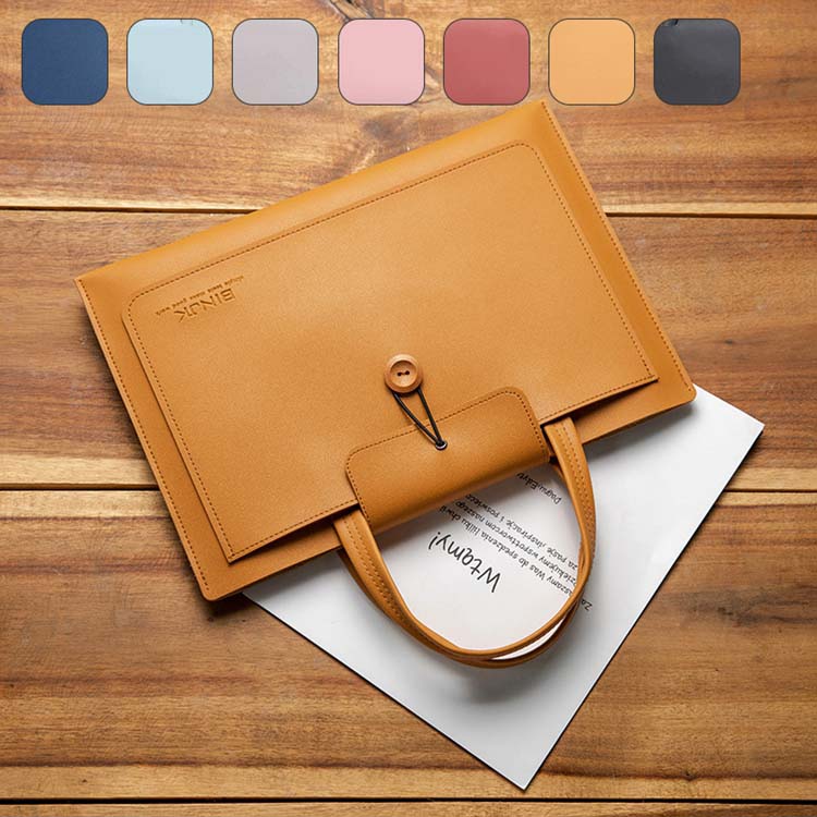 ハンドバ レディース メンズ スリップケース pcカバー パソコンバッグ 上質 15.6インチ 15 14 13 PUレザー ノートパソコンケース