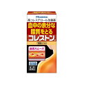 商品名 コレストン 内容量 168カプセル 商品説明 「コレストン」は、血清高コレステロールを改善し、また、血清高コレステロールに伴う末梢血行障害（手足の冷え・しびれ）を緩和する医薬品です。 3つの有効成分の力により効果を発揮します。 ●大豆由来成分の「大豆油不けん化物」が腸管からの余分なコレステロールの吸収を抑制し、排泄を促します。 ●パンテチンは、肝臓におけるコレステロールの代謝を改善。 「悪玉コレステロール」の分解を促し、「善玉コレステロール」を増加させます。 ●天然型ビタミンEは、血流をスムーズにし、末梢血行障害（手足の冷え・しびれ）を緩和します。 効能・効果 血清高コレステロールの改善 血清高コレステロールに伴う末梢血行障害（手足の冷え・しびれ）の緩和 用法・用量 次の量を食後に水又はぬるま湯で服用してください。 成人（15歳以上）・・・1回服用量2カプセル、1日服用回数3回 15歳未満・・・服用しないこと。 ＜用法・用量に関する注意＞ （1）定められた用法・用量を厳守してください。 （2）血清高コレステロールの改善には食事療法が大切なので、本剤を服用しても食事療法を行ってください。 成分・分量 成人1日量（6カプセル）中に次の成分を含んでいます。 パンテチン（80％パンテチン水溶液）・・・375mg （肝臓におけるコレステロール代謝の促進により、血液中の過剰なコレステロールを減少させ、血管壁への沈着を抑えます。） 大豆油不けん化物（ソイステロール）・・・600mg （大豆由来の成分で、腸管からのコレステロールの吸収を抑制し、排泄を促進します。） 酢酸d-α-トコフェロール（天然型ビタミンE）・・・100mg （抗酸化作用により、過酸化脂質の生成を抑制し、末梢血行障害を改善します。） 添加物としてサフラワー油、ポリソルベート80、カプセルにグリセリン、酸化チタン、サンセットイエローFCF、ゼラチン、D-ソルビトールを含んでいます。 発売元・メーカー 久光製薬株式会社 区分 第3類医薬品 広告文責 株式会社ライズコーポレーション TEL:03-5542-1285