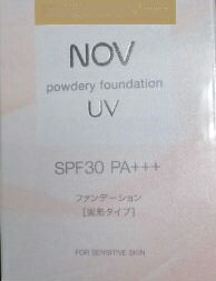 商品名 NOV　パウダリーファンデーションUV (リフィル)【オークル30】　SPF30PA+++　 内容量 12g 商品説明 ふんわりした使い心地のパフでつけるお肌にやさしいパウダリーファンデーション。 気になる肌悩みをしっかりカバーし、きめ細かな美しいお肌に仕上げます。 ○保護フィルム付き ※リフィルにパフはついておりません 「専用ケース」（別売り）にセットしてお使いください。 使用方法 スポンジに適量をとり、ほほの内側から外側に向かってやさしくのばします 発売元・メーカー 株式会社ノエビア 区分 日本製・【医薬部外品】 広告文責 株式会社ライズコーポレーションコーボレーション TEL:03-5542-1285