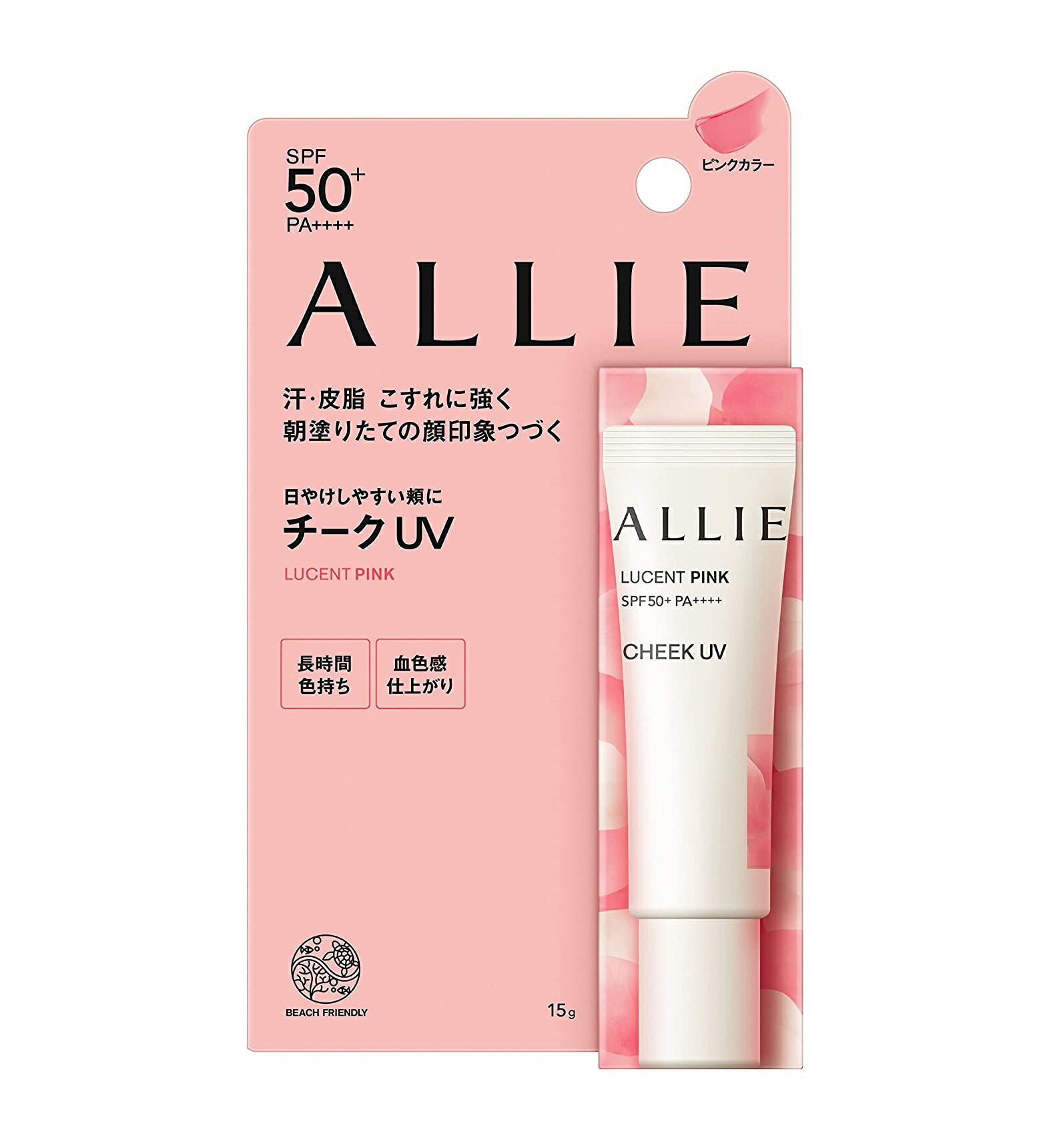 クロノビューティ カラーオンUV / SPF50+ / PA++++ / チーク 01 LUCENT PINK / 15g / フレッシュフローラルの香り