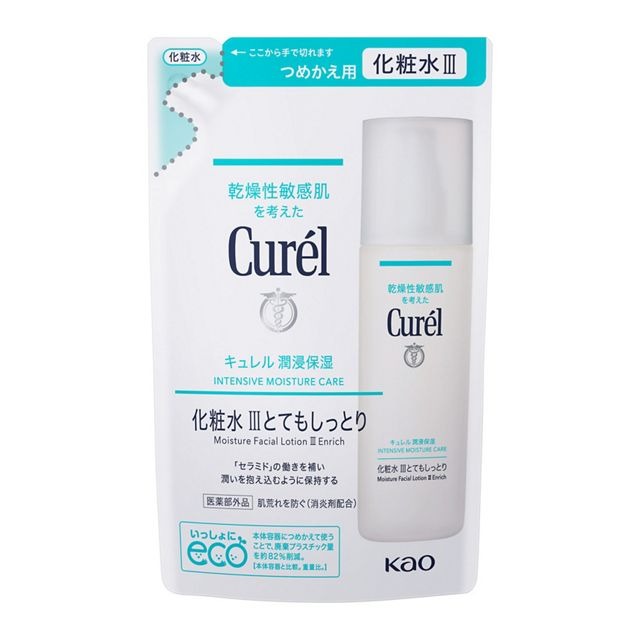 花王　キュレル　潤浸保湿　化粧水 III とてもしっとり（つめかえ用）130ml 【医薬部外品】※お取り寄せ商品　キャンセル不可メーカー欠品になる場合がございます。