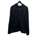【中古】MONCLER GENIUS2 ロゴワッペンパーカー F10928G70500 V8137 ブラック サイズ:L 【150425】(モンクレール)