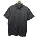 【中古】PRADA ワンポイントロゴポロシャツ ネイビー サイズ:M 【150425】(プラダ)