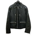 【中古】PRADA レザージャケット UPW454 ブラック サイズ:50 【160425】(プラダ)