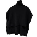 【中古】JOURNAL STANDARD LUXE22AW ライトジャージー タートルネックポンチョ ニットベスト 22080440002140 ブラック【価格...
