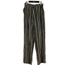 【中古】6(ROKU) BEAUTY&YOUTH ストライプパンツ 8614-299-0103 SUKE STRIPE PANTS ベージュ×グレー サイズ:3...