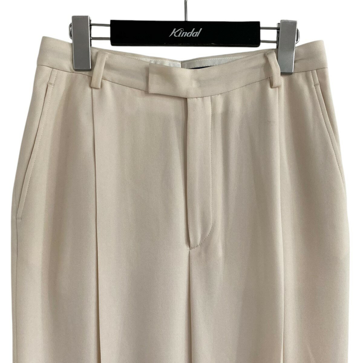 【中古】6(ROKU) BEAUTY＆YOUTH　GEORGETTE HIGH WAIST PANTS スラックスパンツ 8614-202-0157 アイボリー サイズ：36 【160425】（ロク ビューティアンドユーズ）